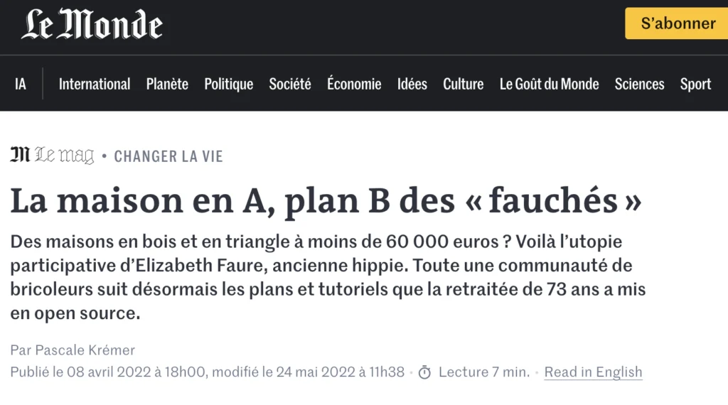 Le Monde - La Maison en A